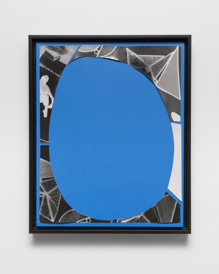 marginalia blue, 2025, silver gelatin print, blue matte, 20 x 16 inches (50 x 40 cm)